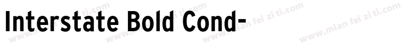 Interstate Bold Cond字体转换